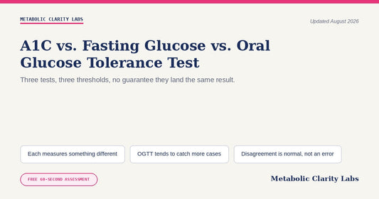 A1C vs. Fasting Glucose vs. Oral Glucose Tolerance Test — Metabolic Clarity Labs