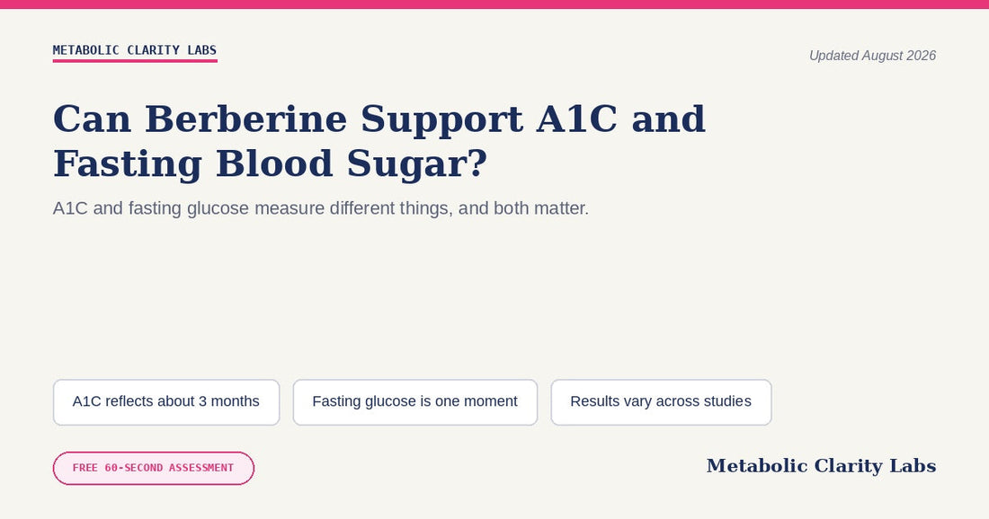 Can Berberine Support A1C and Fasting Blood Sugar? — Metabolic Clarity Labs