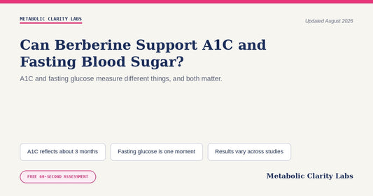 Can Berberine Support A1C and Fasting Blood Sugar? — Metabolic Clarity Labs