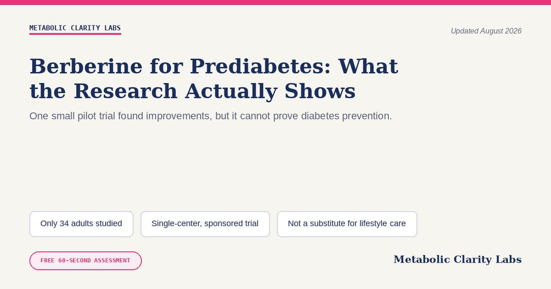 Berberine for Prediabetes: What the Research Actually Shows — Metabolic Clarity Labs