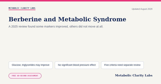 Berberine and Metabolic Syndrome — Metabolic Clarity Labs