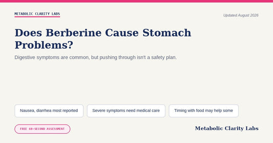 Does Berberine Cause Stomach Problems? — Metabolic Clarity Labs