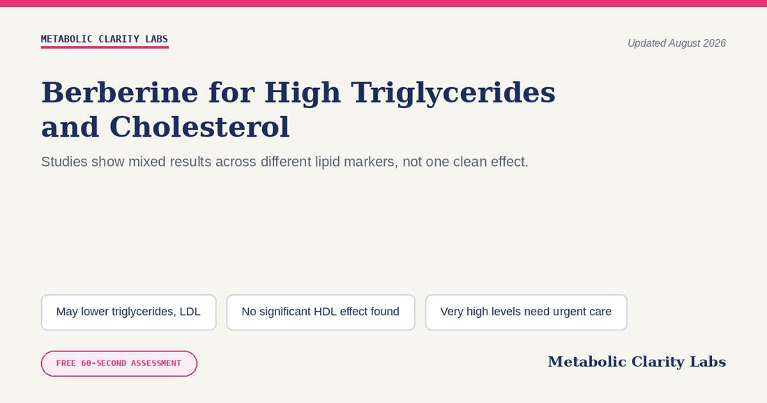 Berberine for High Triglycerides and Cholesterol — Metabolic Clarity Labs