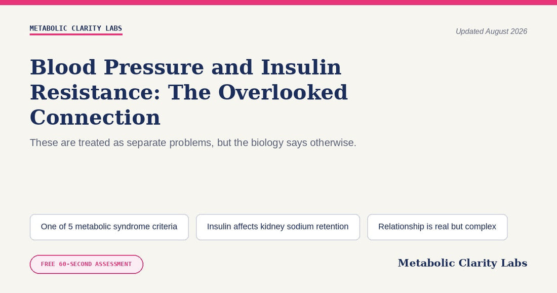 Blood Pressure and Insulin Resistance — Metabolic Clarity Labs