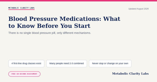 Blood Pressure Medications: What to Know Before You Start — Metabolic Clarity Labs