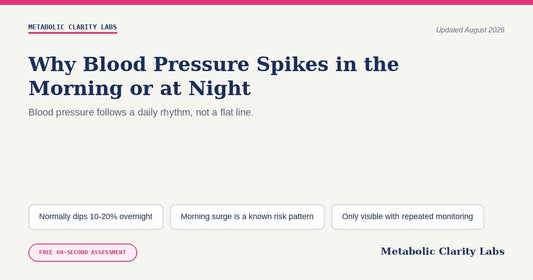 Why Blood Pressure Spikes in the Morning or at Night — Metabolic Clarity Labs