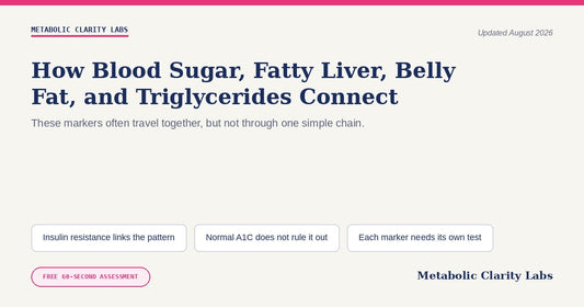 How Blood Sugar, Fatty Liver, Belly Fat, and Triglycerides Are Connected — Metabolic Clarity Labs