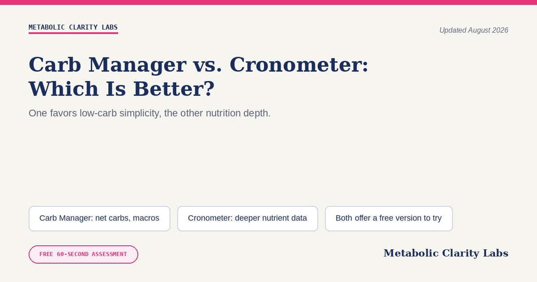 Carb Manager vs. Cronometer — Metabolic Clarity Labs