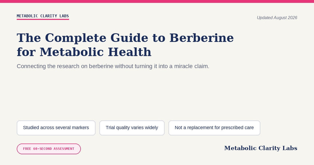 The Complete Guide to Berberine for Metabolic Health — Metabolic Clarity Labs