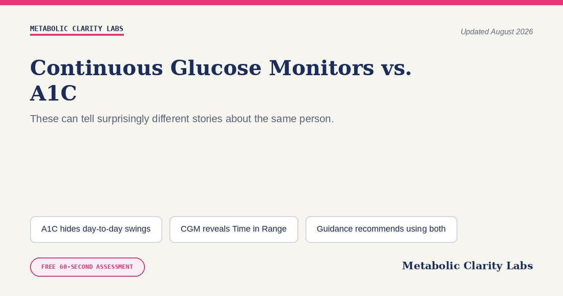 Continuous Glucose Monitors vs. A1C — Metabolic Clarity Labs