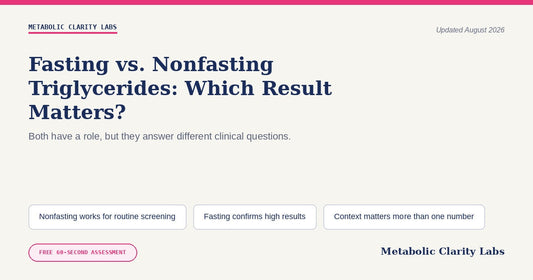 Fasting vs. Nonfasting Triglycerides — Metabolic Clarity Labs