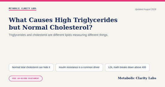 What Causes High Triglycerides but Normal Cholesterol? — Metabolic Clarity Labs