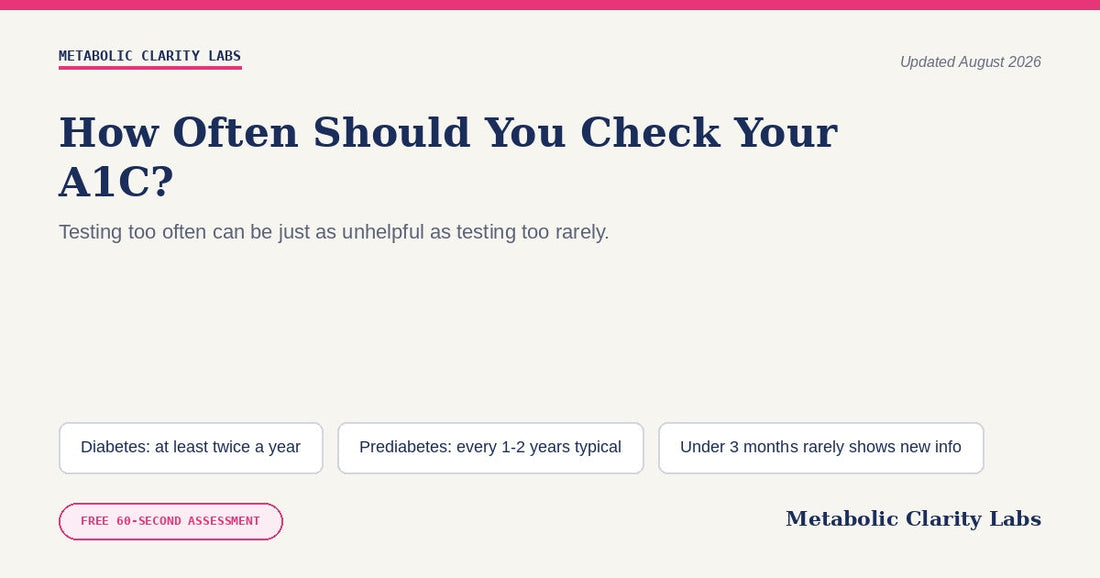How Often Should You Check Your A1C? — Metabolic Clarity Labs