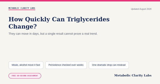 How Quickly Can Triglycerides Change? — Metabolic Clarity Labs
