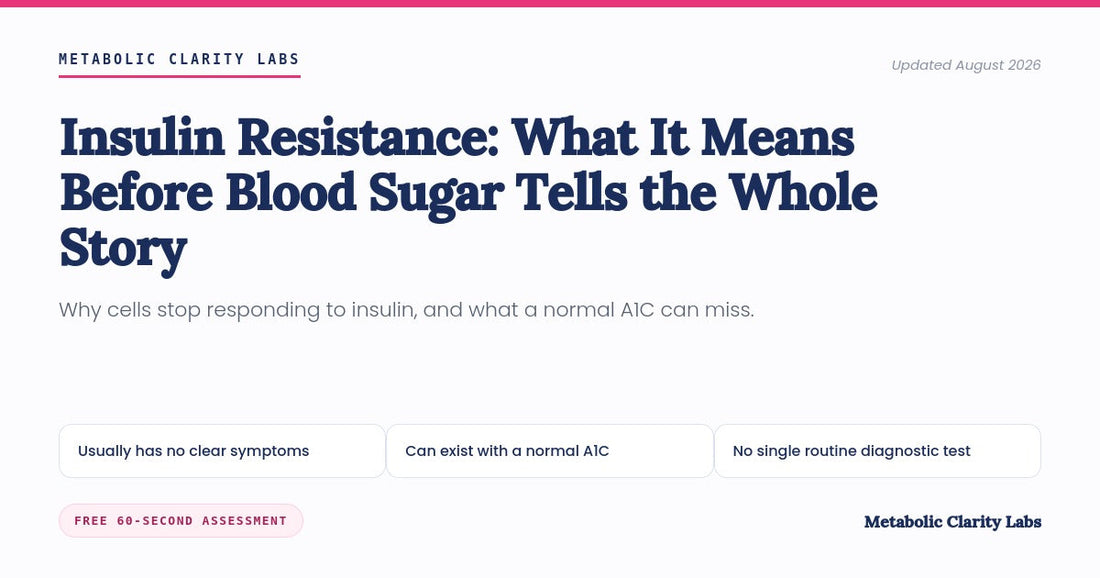 Insulin Resistance: What It Means Before Blood Sugar Tells the Whole Story