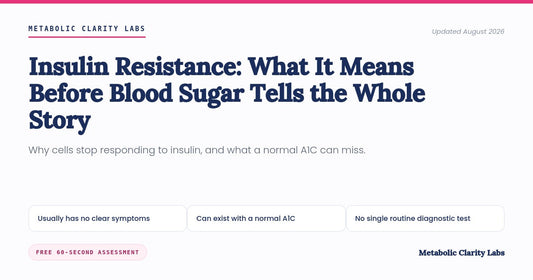 Insulin Resistance: What It Means Before Blood Sugar Tells the Whole Story