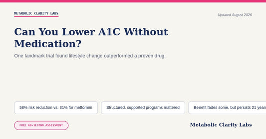 Can You Lower A1C Without Medication? — Metabolic Clarity Labs
