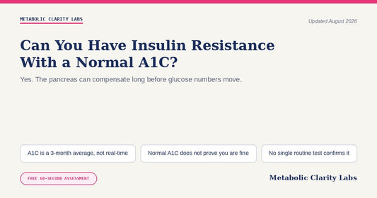 Can You Have Insulin Resistance With a Normal A1C? — Metabolic Clarity Labs