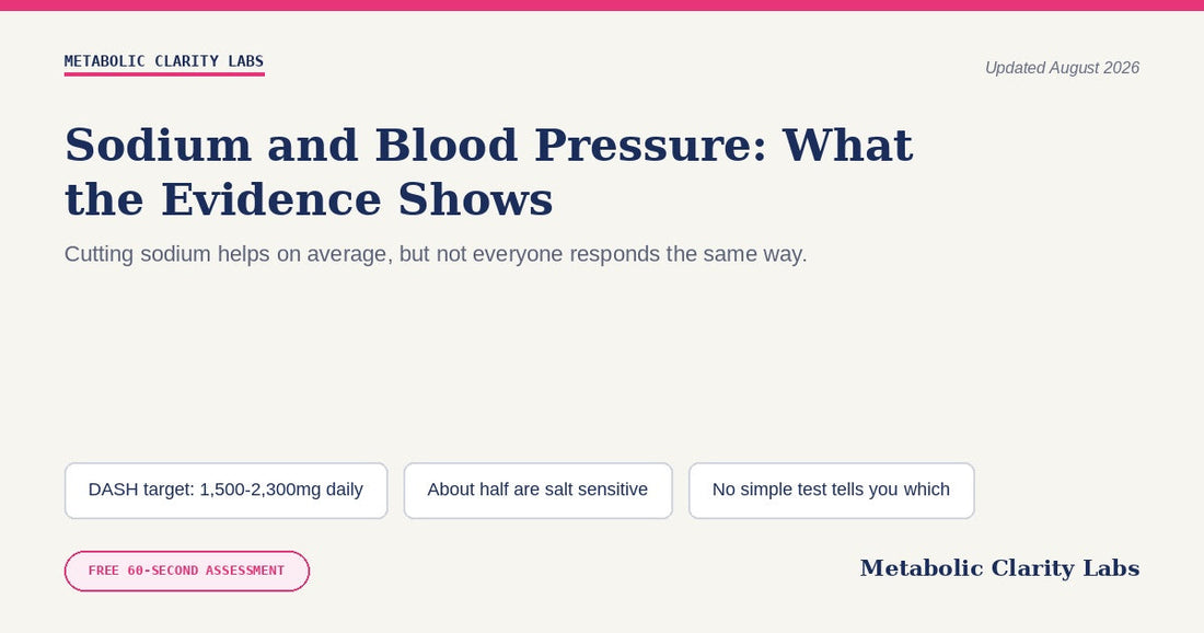 Sodium and Blood Pressure — Metabolic Clarity Labs