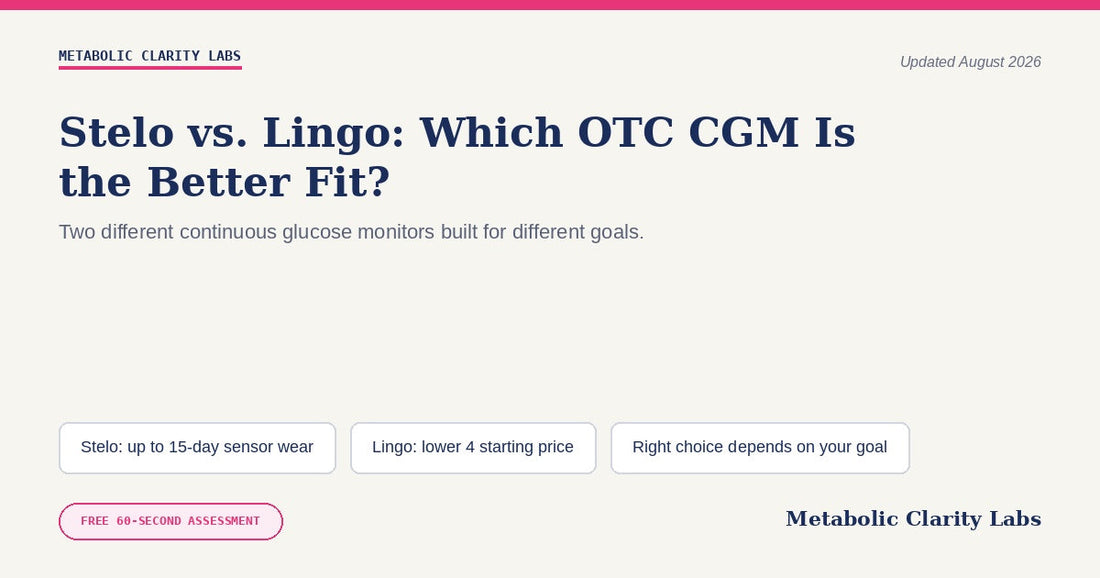 Stelo vs. Lingo: Which OTC CGM Is the Better Fit? — Metabolic Clarity Labs