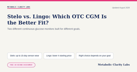 Stelo vs. Lingo: Which OTC CGM Is the Better Fit? — Metabolic Clarity Labs