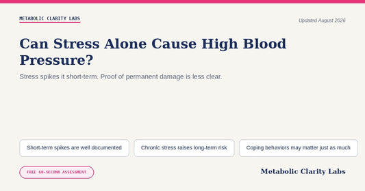 Can Stress Alone Cause High Blood Pressure? — Metabolic Clarity Labs