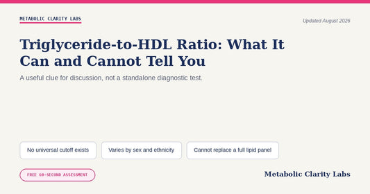 Triglyceride-to-HDL Ratio — Metabolic Clarity Labs