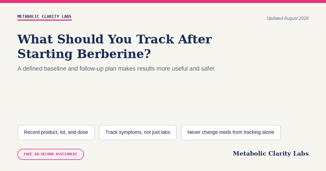 What Should You Track After Starting Berberine? — Metabolic Clarity Labs