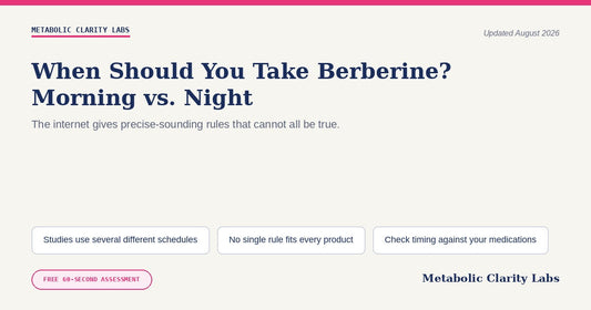 When Should You Take Berberine? — Metabolic Clarity Labs
